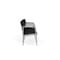 Lesro Lenox Steel 4 Seater with Center Arms, Black Seat, Black Back, 85.5 W 24.5 L 32 H LS4103 - alternate 3